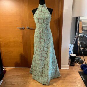 Anthropologie Helsi Marcella Beaded Halter Maxi Dress, Size S